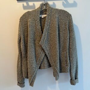 Ann Taylor Loft Taupe Sherpa Jacket